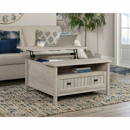 SAUDER Costa Lift Top Coffee Table Chc , Partial top lifts up and forward to create versatile work surface 427890